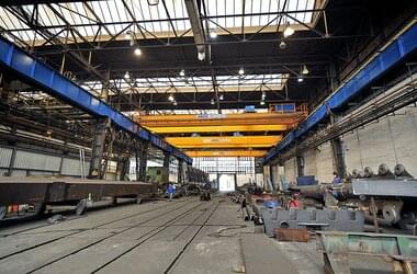 Slany company in the Czech Republic with 3 ABUS double-girder overhead travelling cranes 