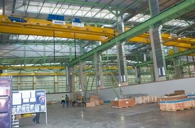 ABUS double-girder overhead travelling crane in the press and stamping line South Africa 