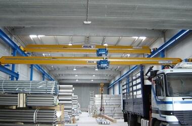 ABUS single girder overhead travelling crane with monorail trolley type E 