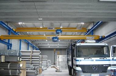 ABUS single girder overhead travelling crane with monorail trolley type E
