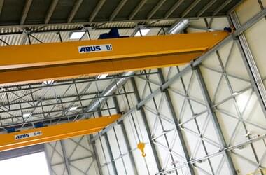 ABUS double girder overhead travelling crane ZLK with a load capacity of 16t and ZLK 2 times 8t 