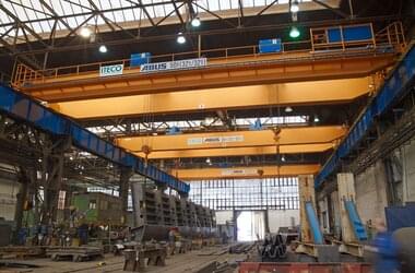 3 ABUS double-girder overhead travelling cranes at Slay in the Czech Republic 
