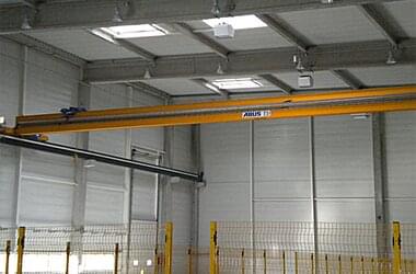 ABUS single girder overhead travelling crane ELS with one side trolley type S