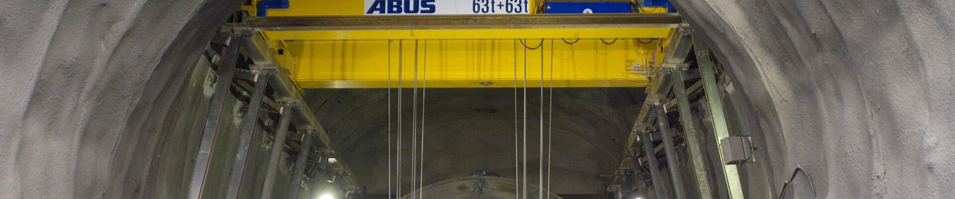 ABUS double girder overhead travelling crane ZLK with double rail trolley type Z with twin hoists 