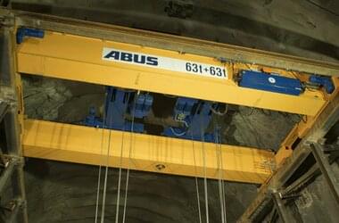 ABUS double girder overhead travelling crane ZLK with double rail trolley type Z with twin hoists 