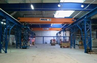 ABUS ZLK double girder overhead travelling cranes at the Samsung plant in Poland