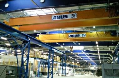 ABUS ZLK double girder overhead travelling cranes at the Samsung plant in Poland 