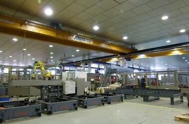 ABUS double girder overhead travelling crane with a load capacity of 6.3 t