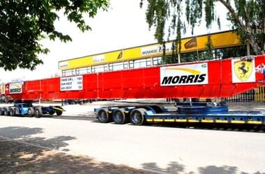 ABUS/Morris overhead travelling crane on its way to the production hall of Efficient Engineering in Johannesburg, South Africa