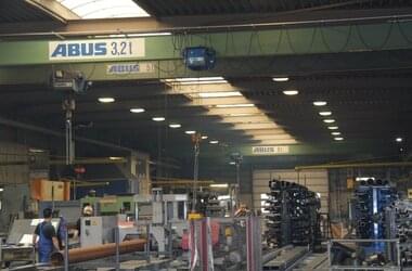 ABUS overhead travelling crane in factory hall in province Gelderland 