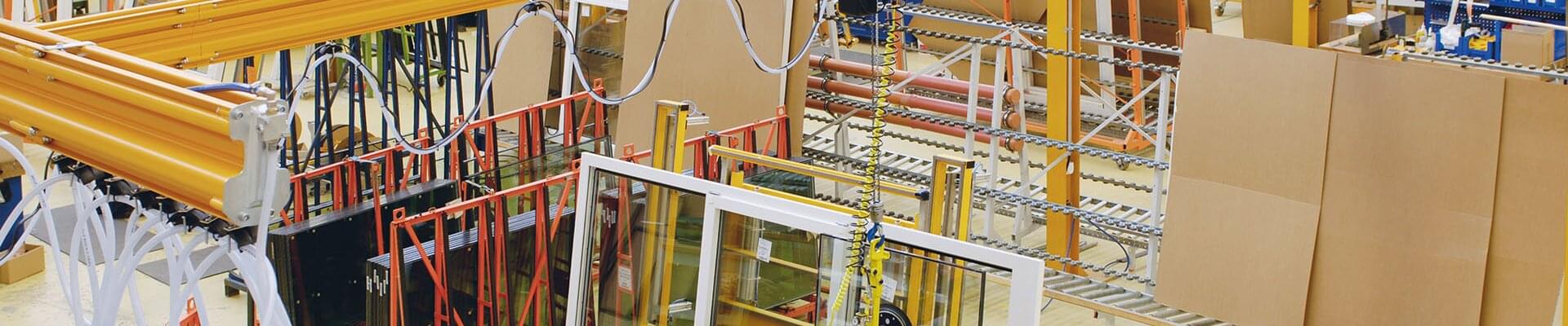 ABUS cranes in window and door production in Switzerland