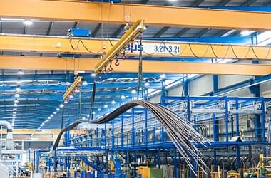 Double-girder travelling crane supports efficiency increase of TRANSMESA company in Spain