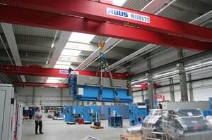 Double-girder travelling cranes with load capacity of 16 t in Niehoff company