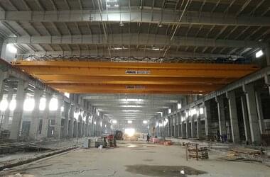 Assembly of ABUS travelling cranes with wire rope hoists in new hall in Taiwan