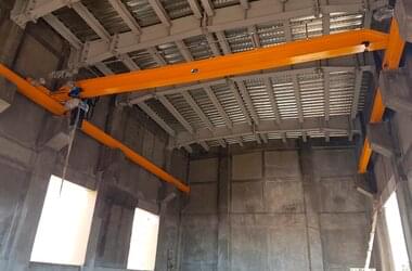 Single girder travelling crane with electric chain hoist GM 8 series ABUCompact