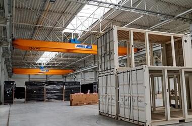 Double-girder travelling cranes in another production area at FOGO in Poland