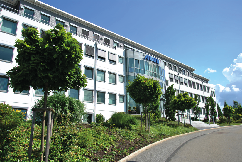 Front side of the main headquarters ABUS Kransysteme GmbH in Lantenbach 