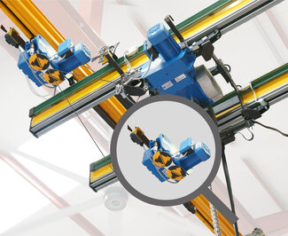 Cross travel drive with the HB-System