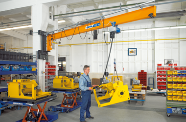 ABUS wall-mounted jib crane LWX at Kaeser Kompressoren in Gera